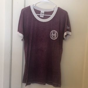 PINK maroon short sleeve T shirt